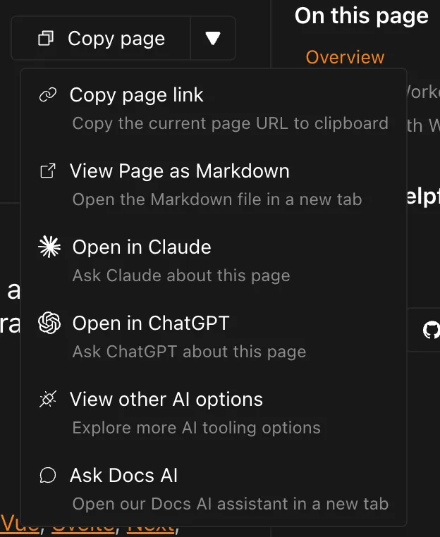 Page options
button